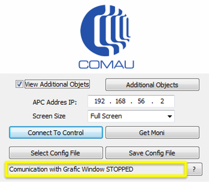 Comunication with Grafic Window STOPPED
